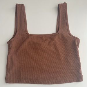 Shein Brown Crop Tank Top